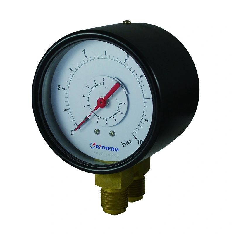 Black Steel Case Differential Pressure Gauge